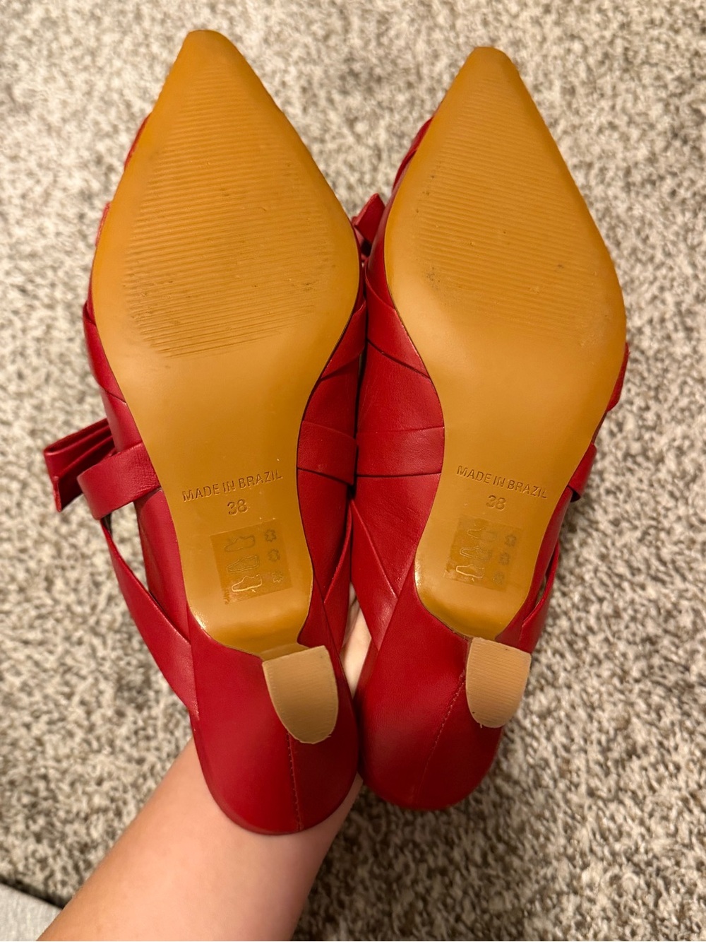 Maeve by Anthropologie Red Bow Pointed-Toe Women's Mule, size 7.5 - Picture 4 of 4